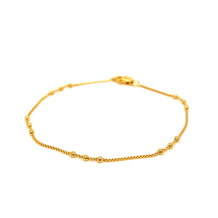 22K YG Ball Bracelet-1pc