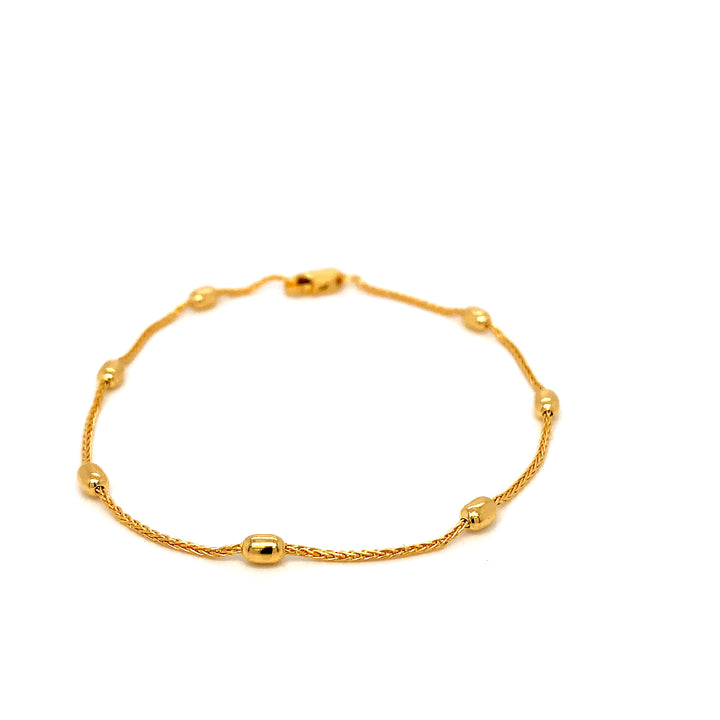22K YG Ball Bracelet-1pc
