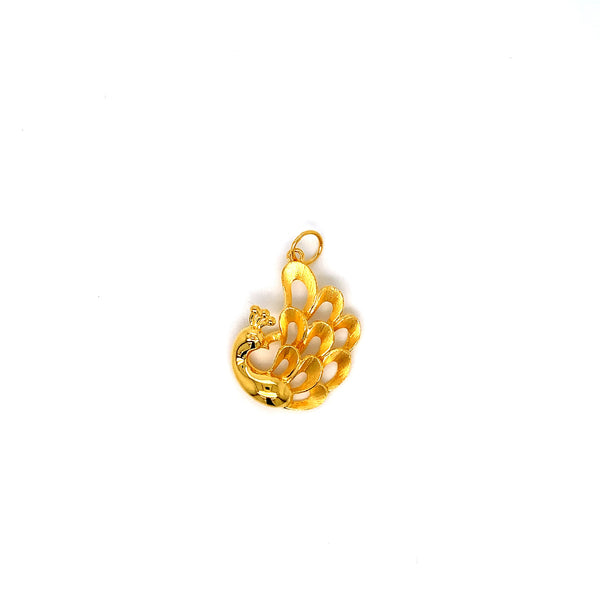 22K YG Peacock Pendant-1pc