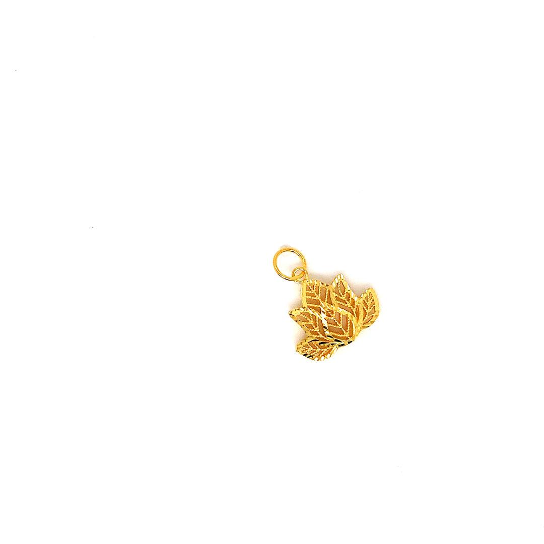 22K YG Lotus Pendant-1pc