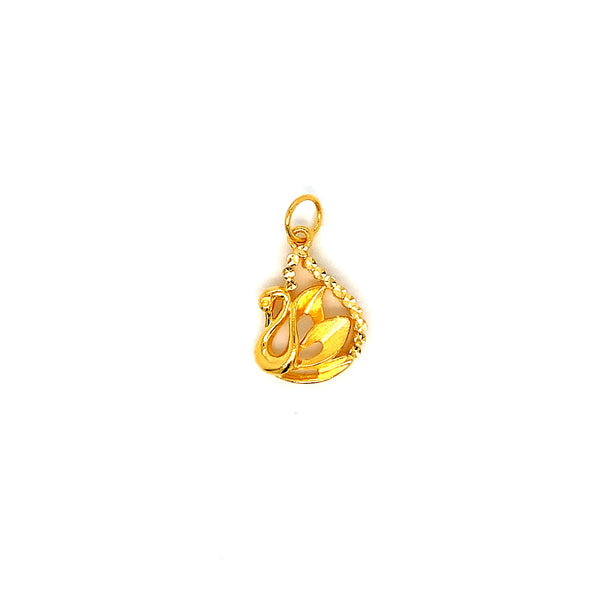 22K YG Swan Pendant-1pc