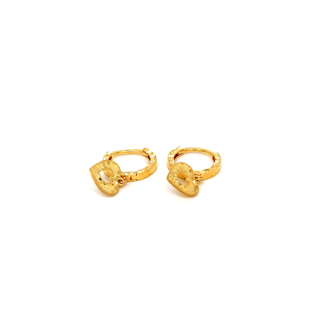 22K YG Hoop Earring-1pair