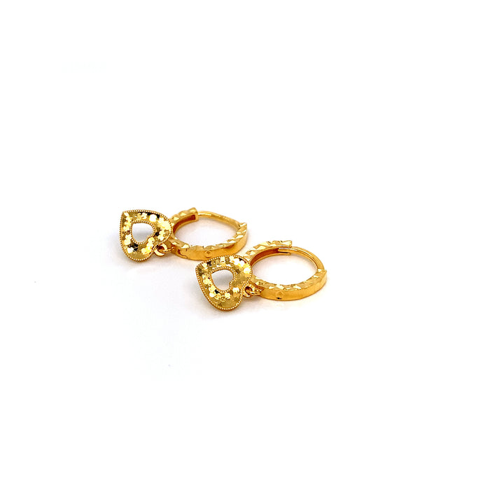 22K YG Hoop Earring-1pair