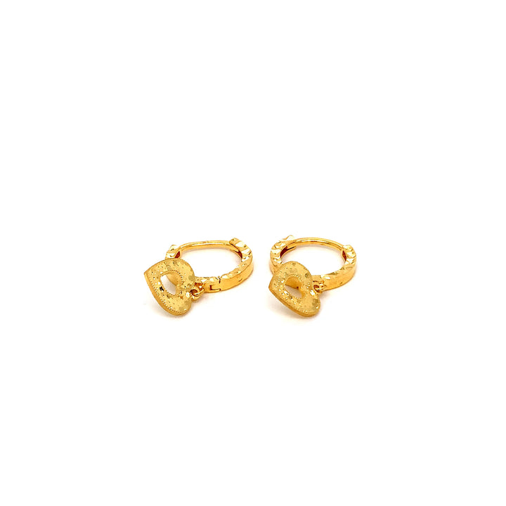 22K YG Hoop Earring-1pair