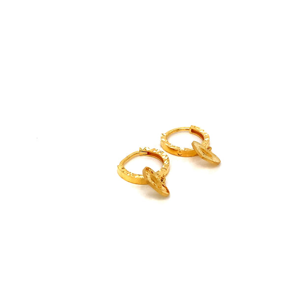 22K YG Hoop Earring-1pair