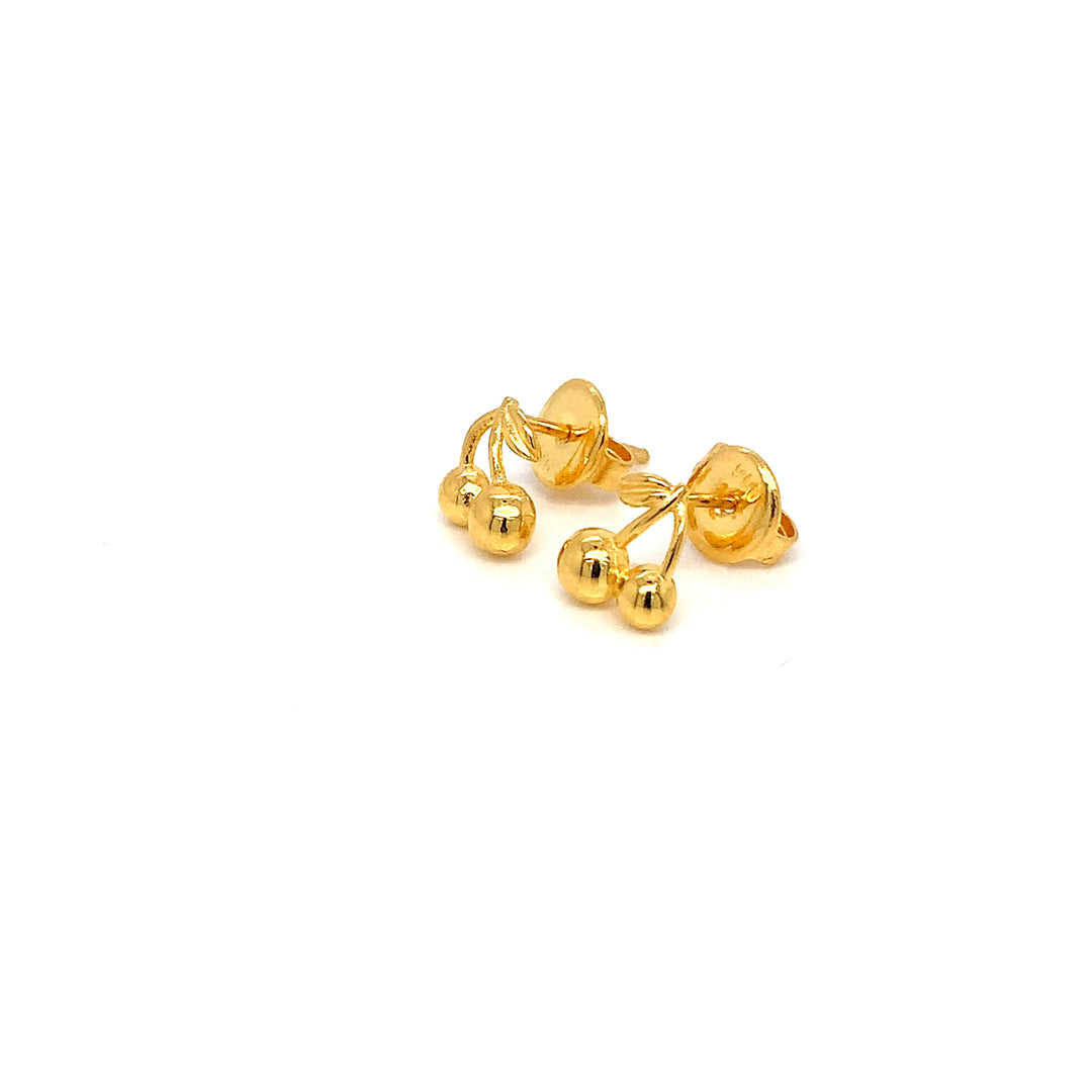 22K YG Fancy Stud Earring-1pair