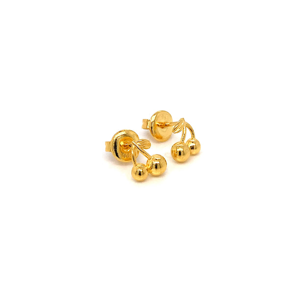 22K YG Fancy Stud Earring-1pair