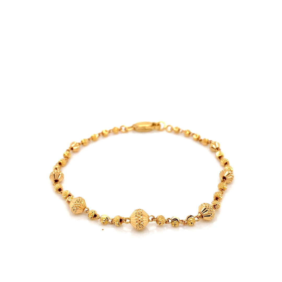22K YG Ball Bracelet-1pc