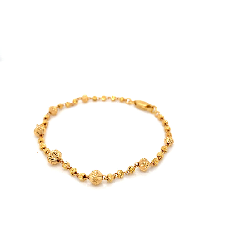 22K YG Ball Bracelet-1pc