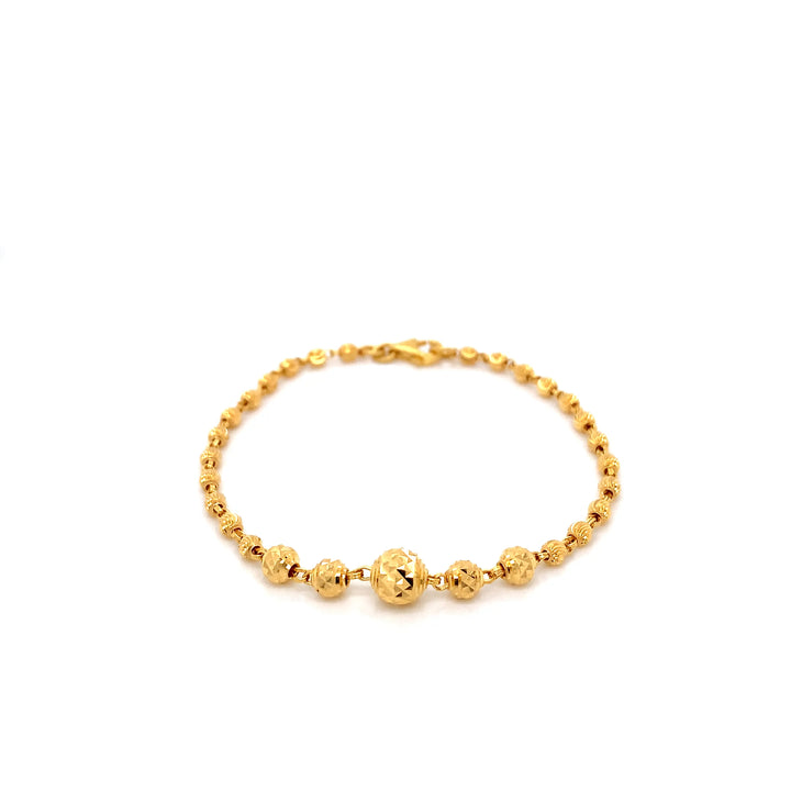 22K YG Ball Bracelet-1pc