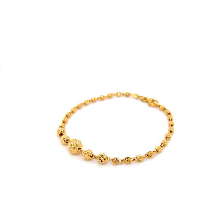 22K YG Ball Bracelet-1pc