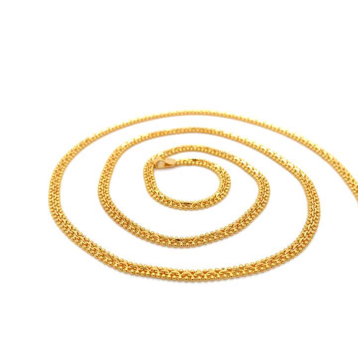 22K YG Fancy Chain-1pc