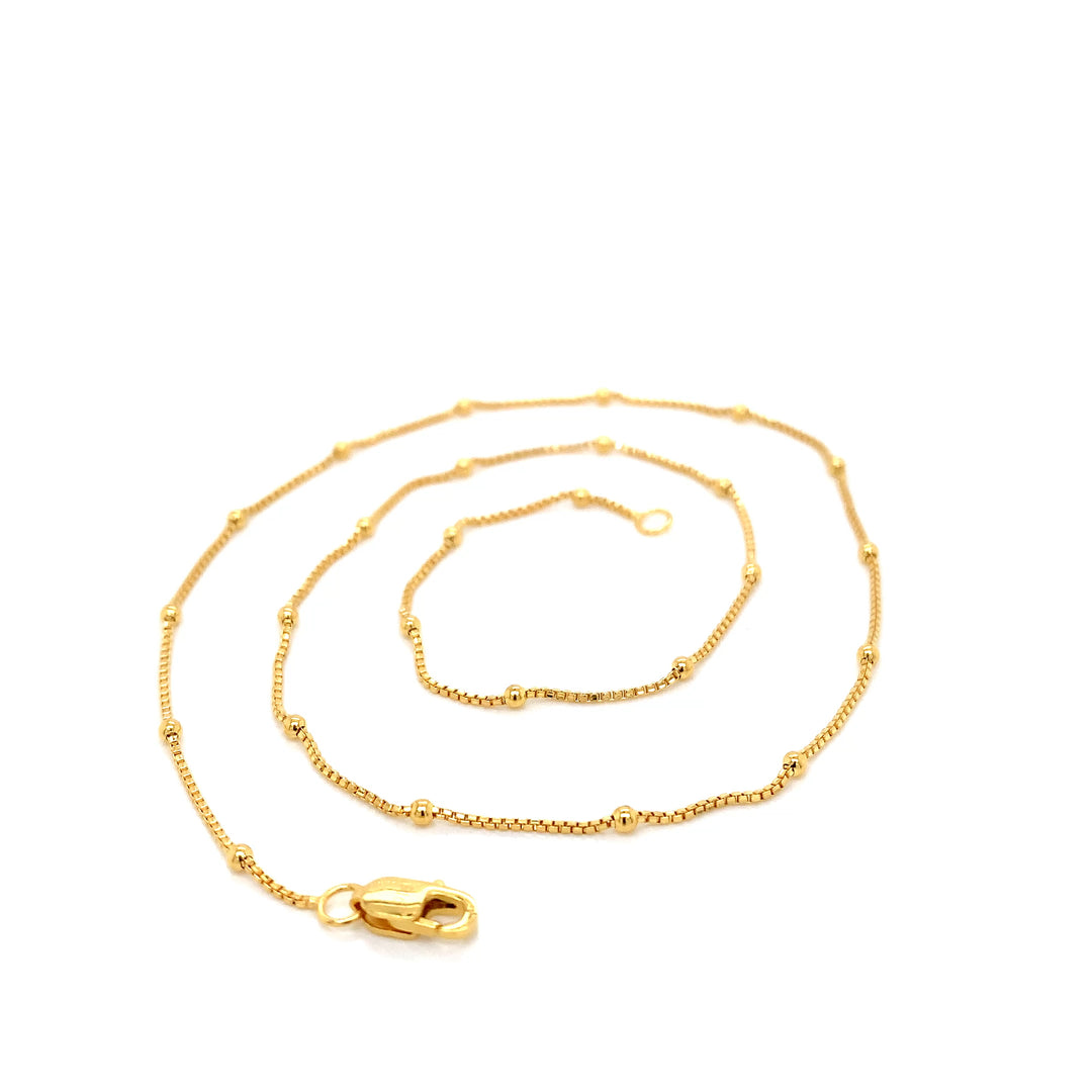 22K YG Ball Chain-1pc