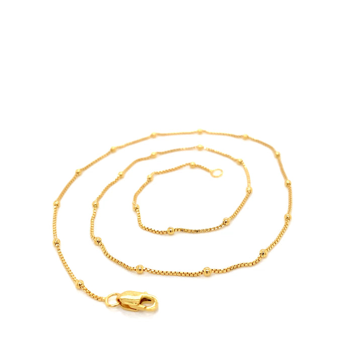 22K YG Ball Chain-1pc