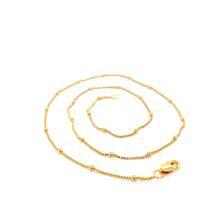 22K YG Ball Chain-1pc