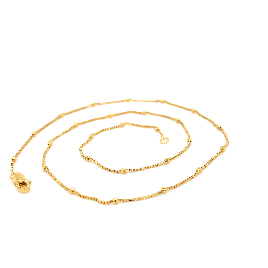 22K YG Ball Chain-1pc