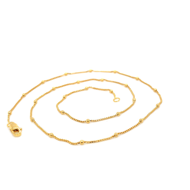 22K YG Ball Chain-1pc