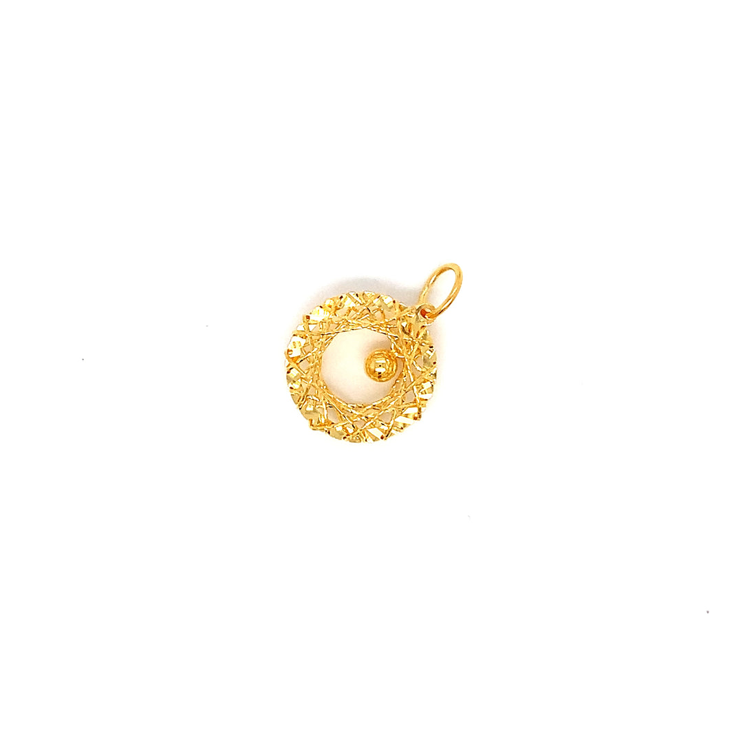 22K YG Fancy Pendant-1pc