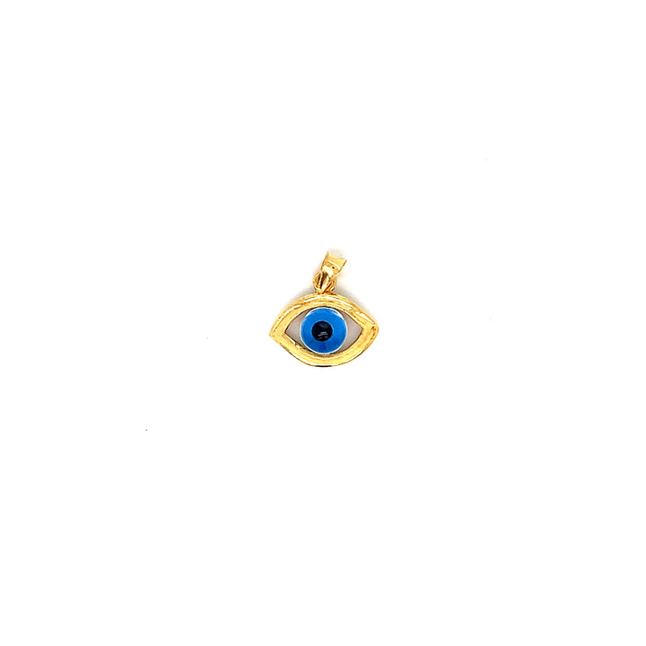 22K YG Evil Eye Pendant-1pc