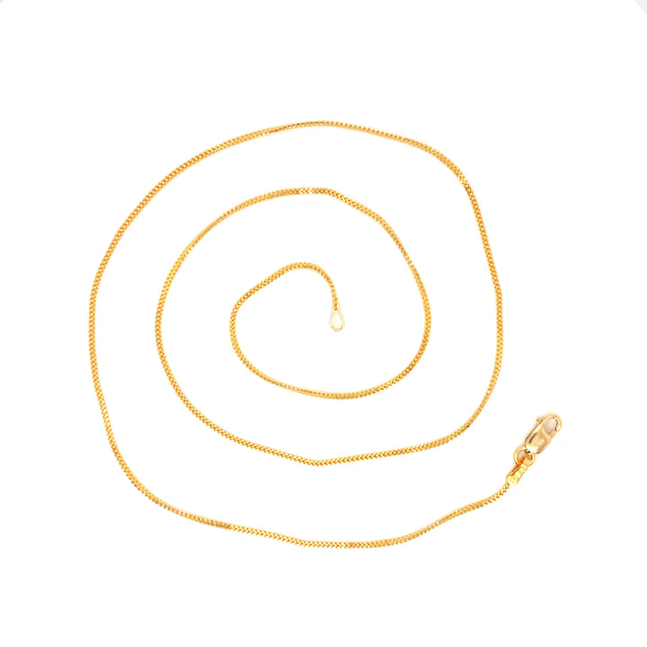 22K YG Unisex Foxtail Chain-1pc