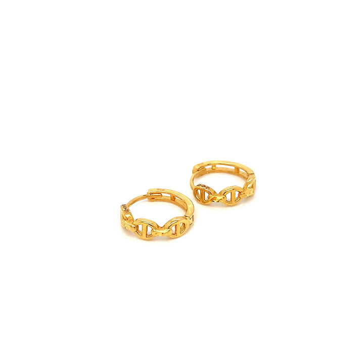 22K YG Huggie Earring-1pair
