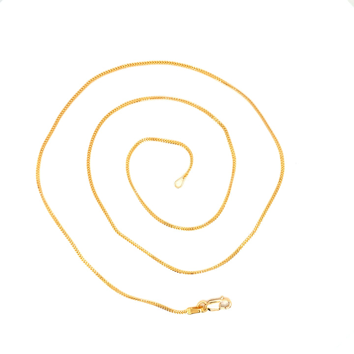 22K YG Unisex Foxtail Chain-1pc