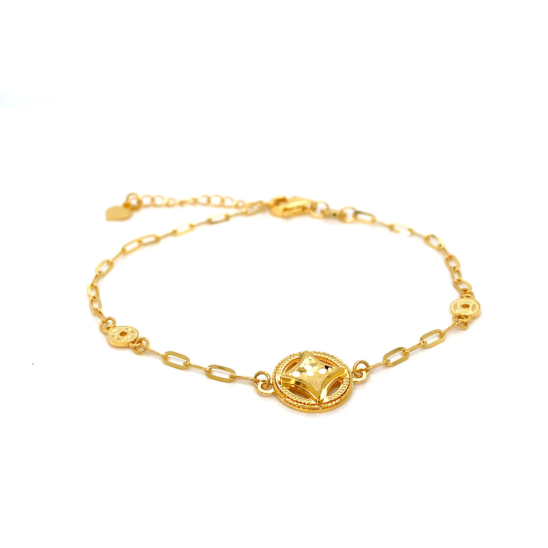 22K YG Facny Bracelet-1pc