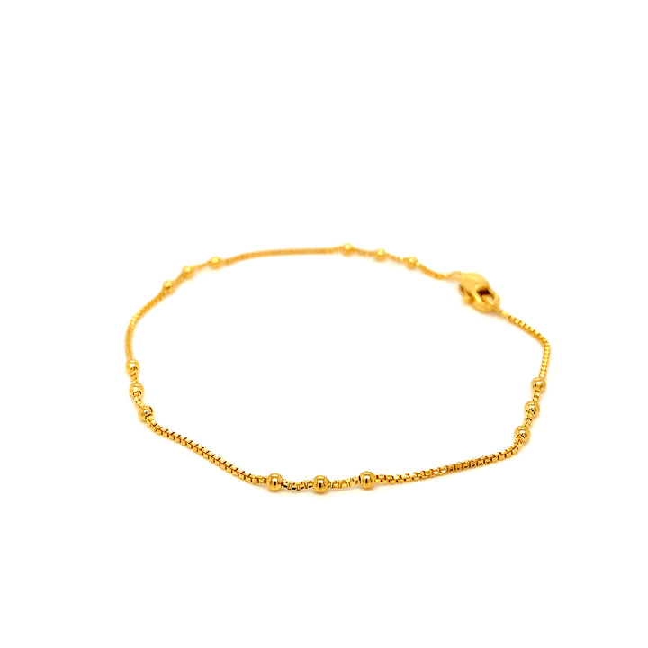 22K YG Fancy Ball Bracelet-1pc