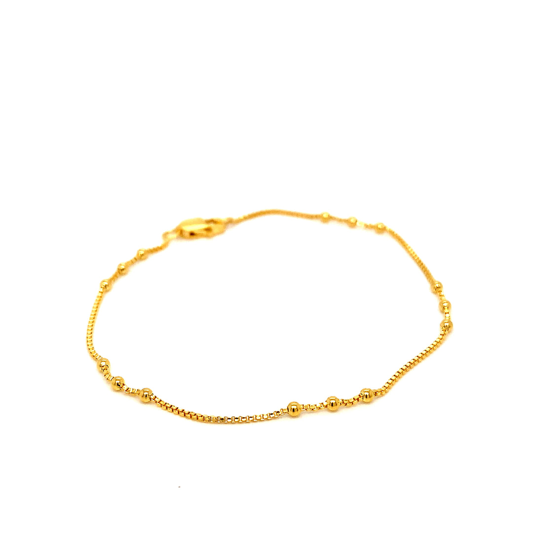 22K YG Fancy Ball Bracelet-1pc