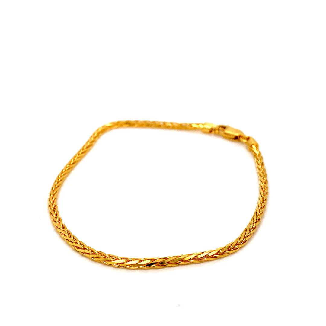22K YG Wheat Bracelet-1pc