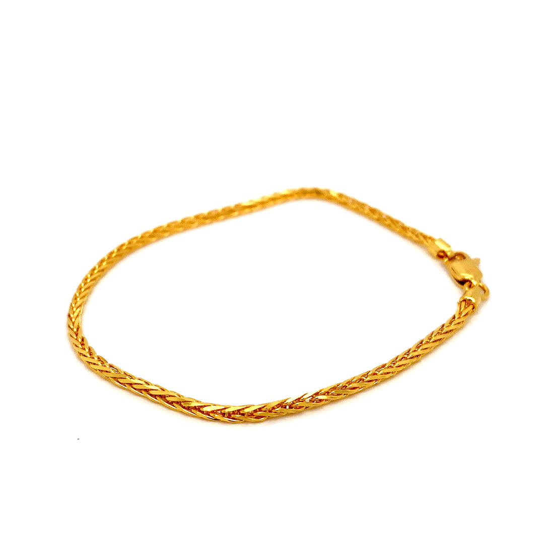 22K YG Wheat Bracelet-1pc