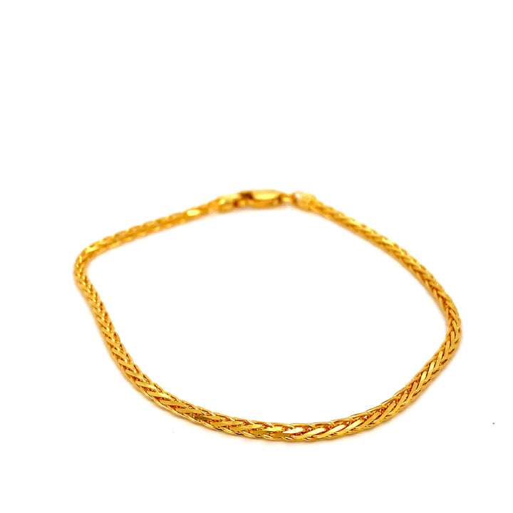 22K YG Wheat Bracelet-1pc