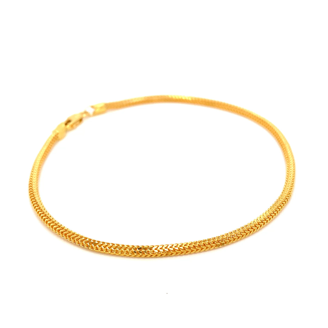 22K YG Rope Bracelet-1pc