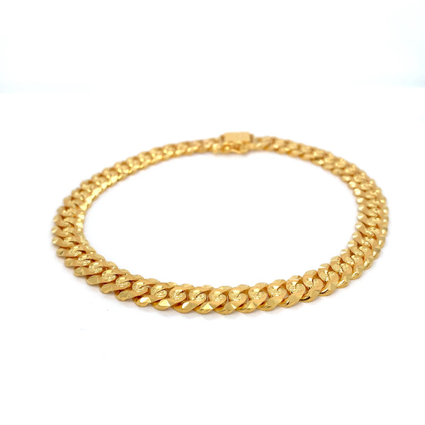 22K YG Mens Cuban Bracelet-1pc
