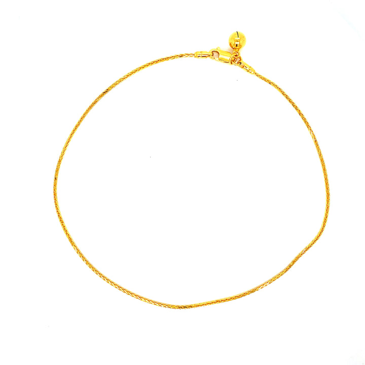 22K YG Fancy Anklet-1pc