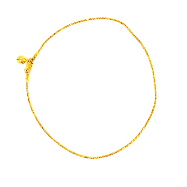 22K YG Fancy Anklet-1pc