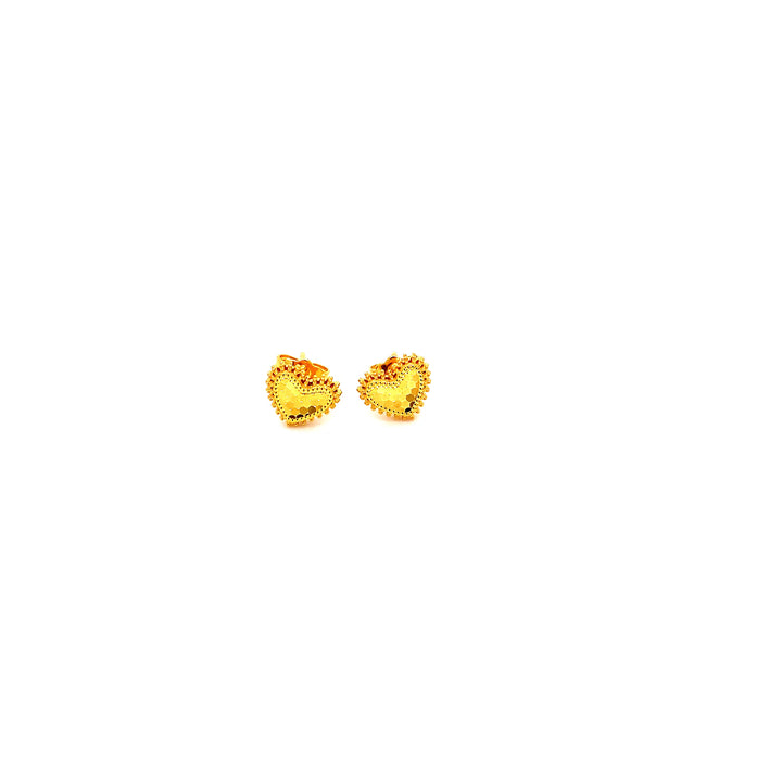22K YG Fancy Stud Earring-1pair