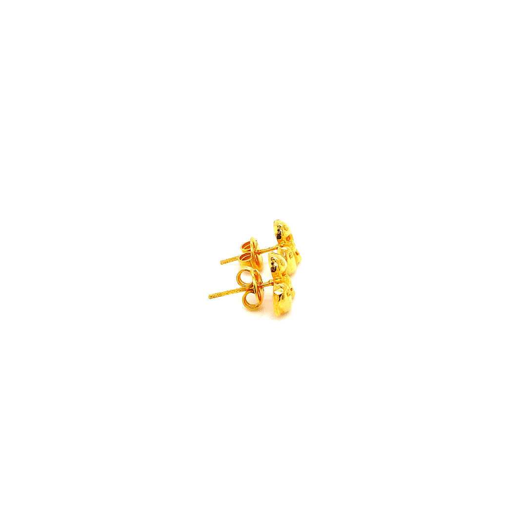 22K YG Fancy Stud Earring-1pair