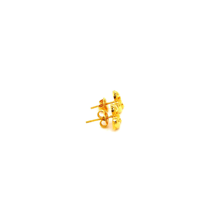 22K YG Fancy Stud Earring-1pair