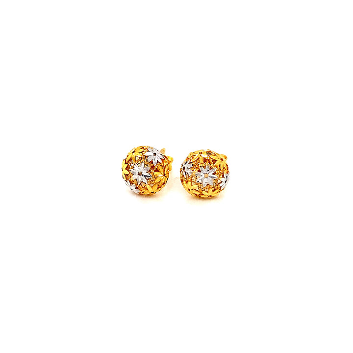 22K YG Fancy Stud Earring-1pair