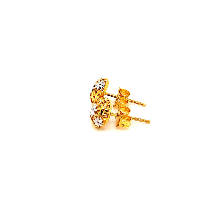 22K YG Fancy Stud Earring-1pair