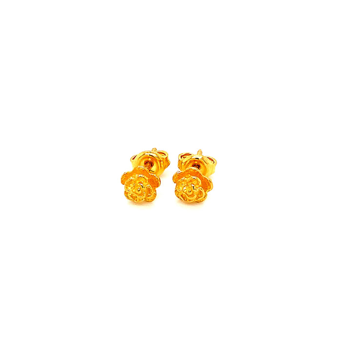 22K YG Fancy Stud Earring-1pair