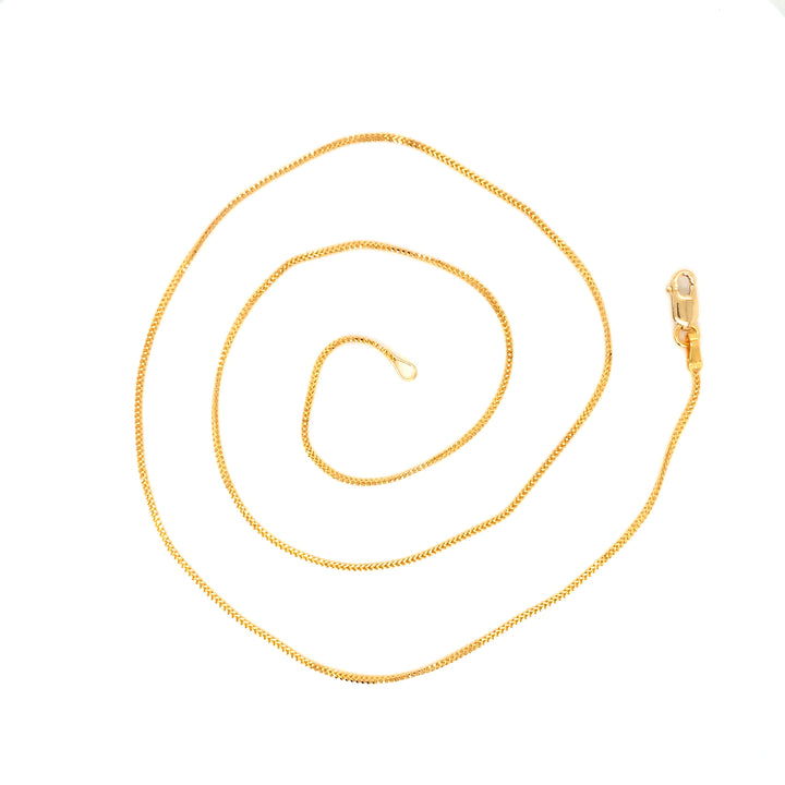 22K YG Unisex Foxtail Chain-1pc