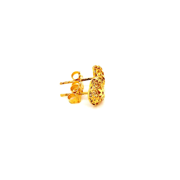 22K YG Fancy Stud Earring-1pair