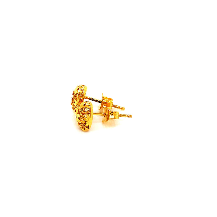 22K YG Fancy Stud Earring-1pair