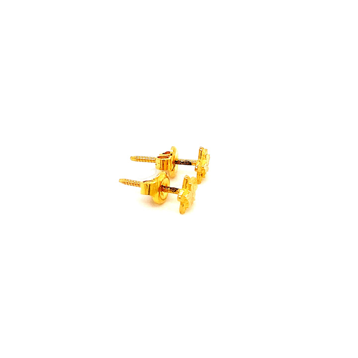22K YG Fancy Stud Earring-1pair