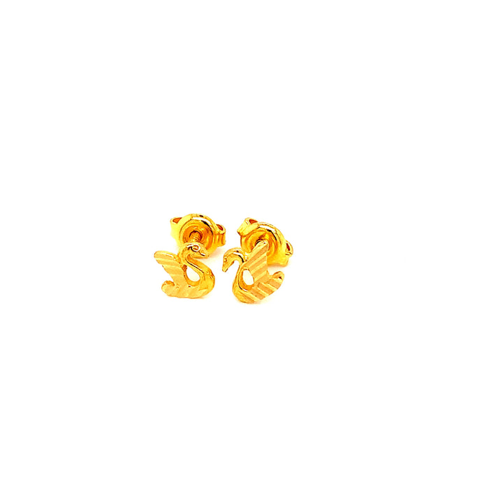 22K YG Fancy Stud Earring-1pair