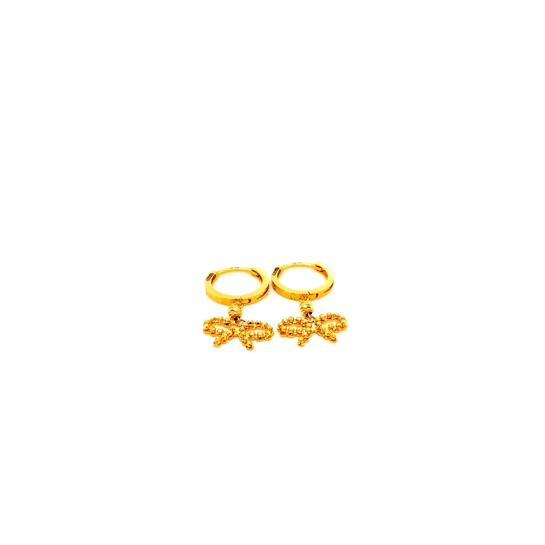 22K YG Hoop Earring-1pair