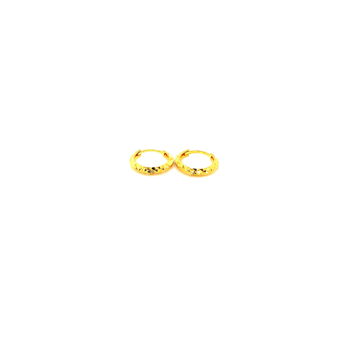 22K YG Hoop Earring-1pair