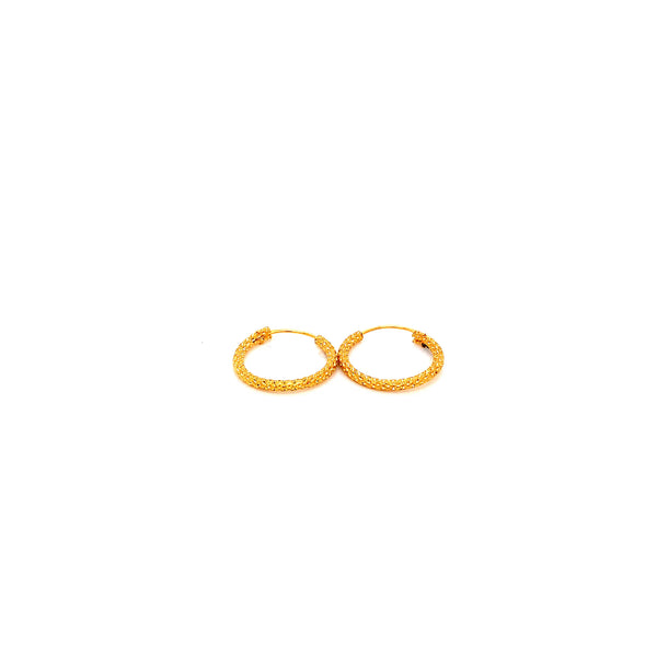 22K YG Hoop Earring-1pair